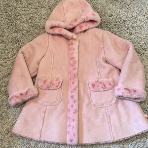 Rothschild Faux Suede & Fur Pink Jacket